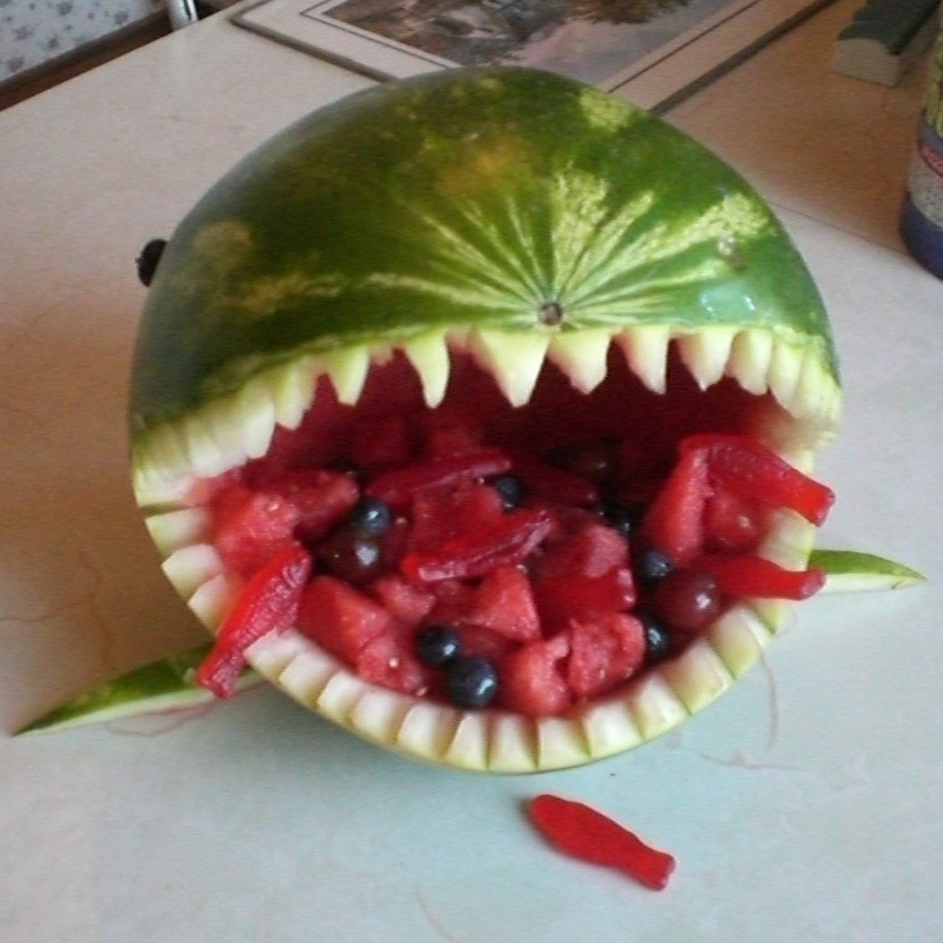 Summer Shark Fruit Bowl | ThriftyFun