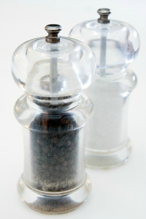 lucite salt and pepper grinders