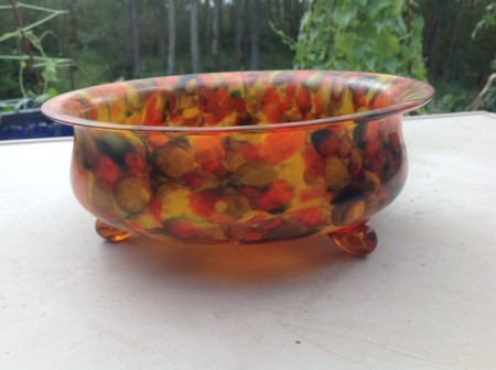 colorful glass bowl