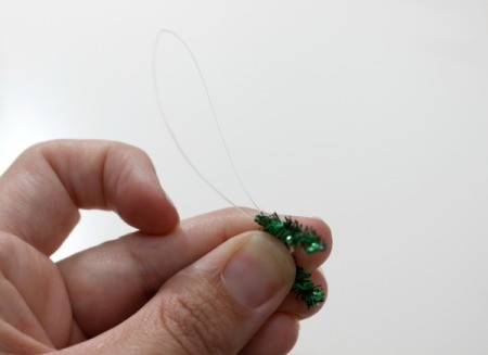 wrap stem around fishing line