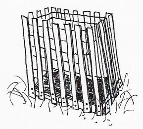 Snow Fence Compost Bin