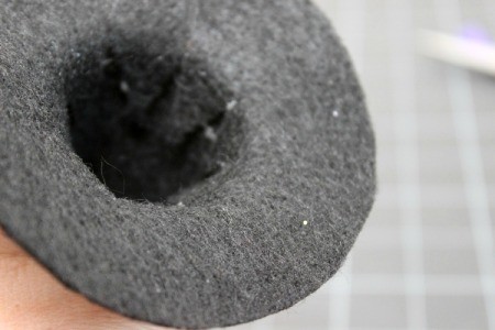 attach flaps to hat top