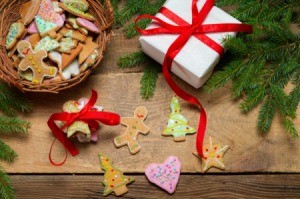 preparing gingerbread cookies as a gift