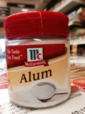 small bottle of alum