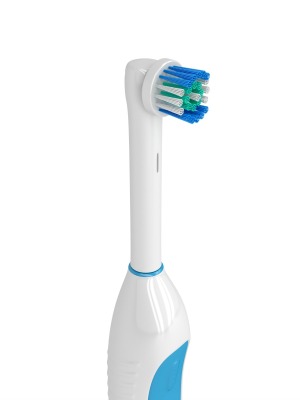 closeup of electric toothbrush