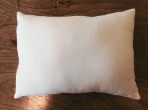 finished pillow form
