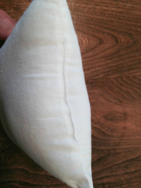 opening for stuffing stitched closed