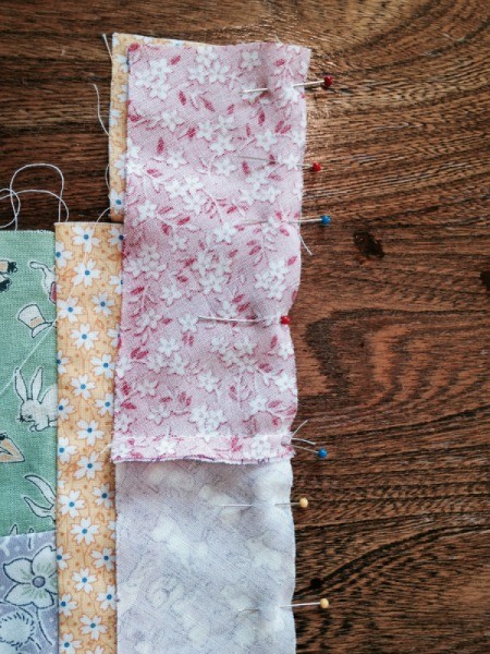 pinning strips together