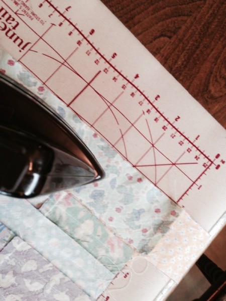 ironing seams on front piece