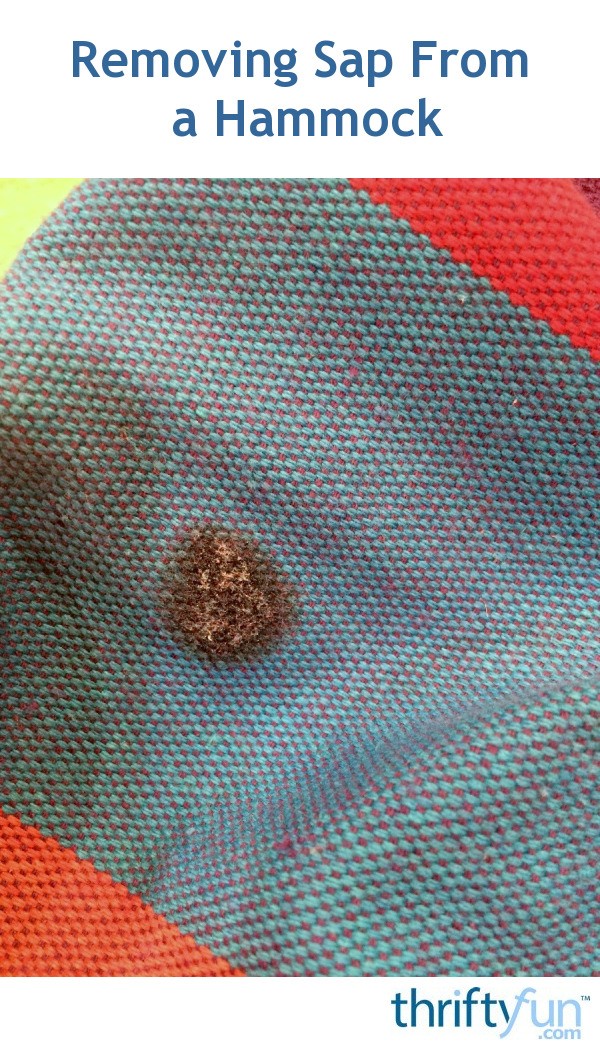 Removing Sap From a Hammock ThriftyFun