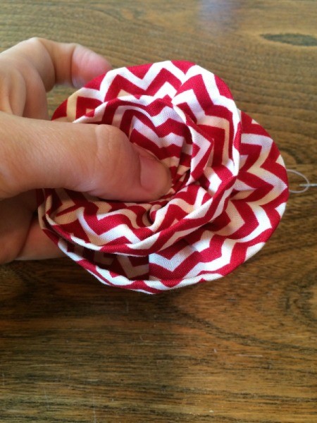 work fabric into flower shape 2