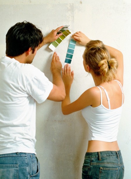 Couple Choosing Paint Colors