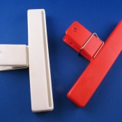 white and red chip clips