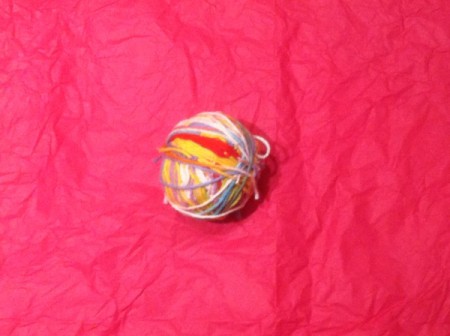 Scrap Yarn Ball - small ball of yarn