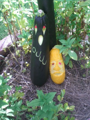 carved zucchini and yellow squash