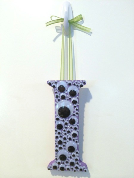 hanging Googly eye letter