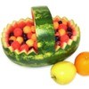 watermelon fruit salad basket