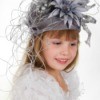child wearing fancy flowered hat