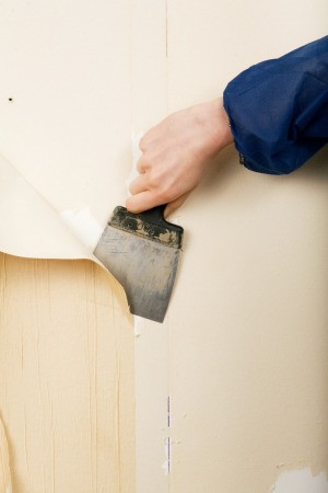 Removing Painted Wallpaper Glue? | ThriftyFun