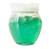 glass jar with green transparent deodorizer