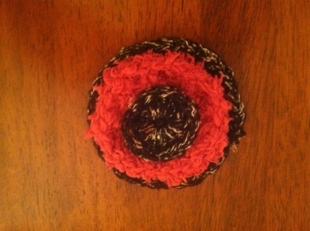Layered Circles Hair Piece - in process