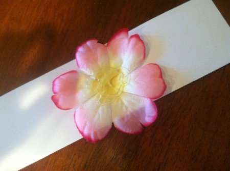 Homemade Flower Barrette - stacking the flowers
