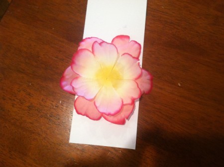 Homemade Flower Barrette - stacking the flowers