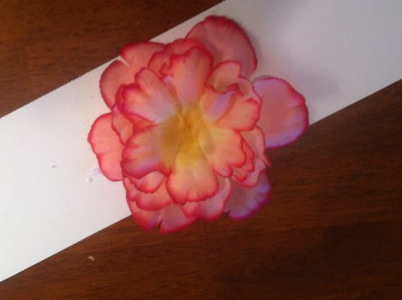 Homemade Flower Barrette - stacking the flowers