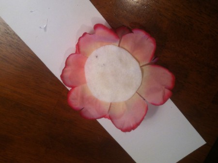 Homemade Flower Barrette - stacking the flowers