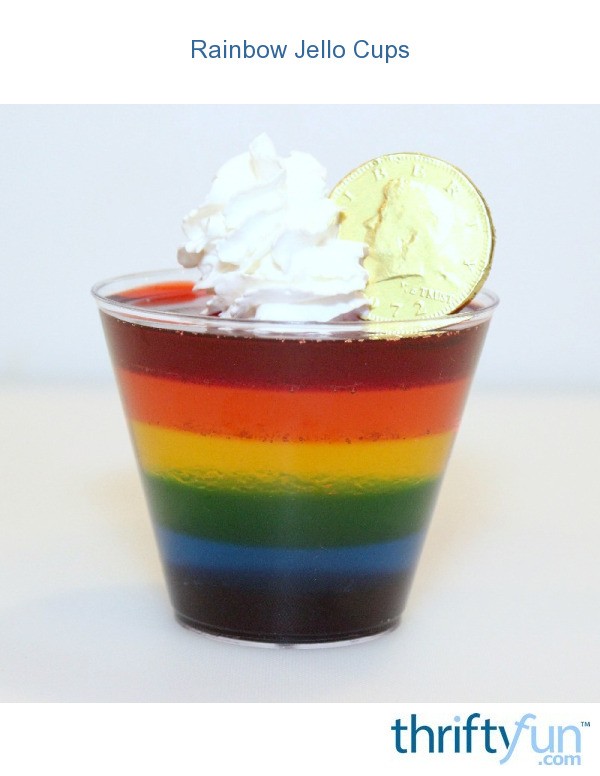 Rainbow Jello Cups ThriftyFun