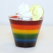 Rainbow Jello Cups