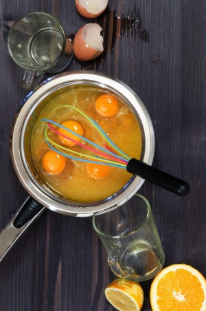 making custard