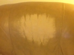 area where dye was removed