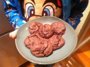 A plate of cookies made with cake mix.