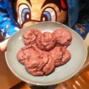 A plate of cookies made with cake mix.