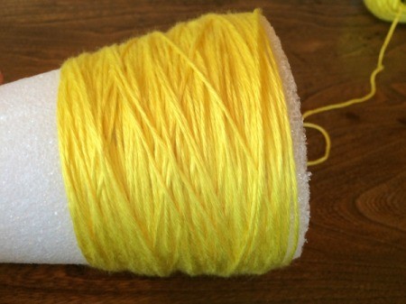 wrap yellow yarn 2