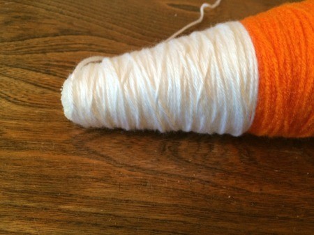 wrap white yarn