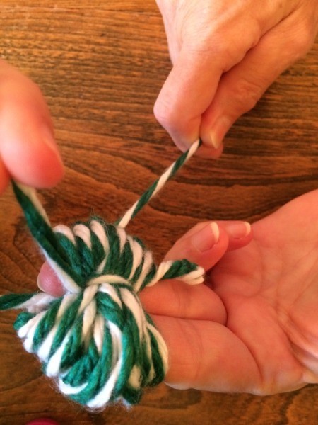 tie around wrapped yarn 2