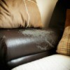 Worn Faux Leather Upholstery