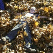 Boys Playing In Leaves