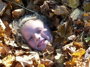 Playing In The Leaves