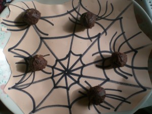 Spider Cookie Dough Truffles