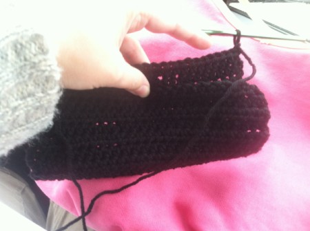 crocheting the seam