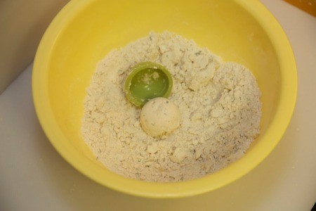 ball of dough in the bowl