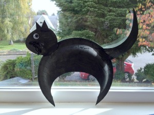Paper Plate Black Cat