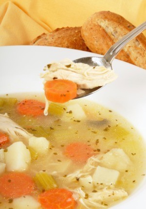 bowl of chicken soup