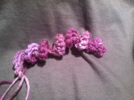 step 7 view of curly scarf