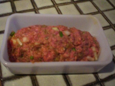 cheese covered with meat mixture