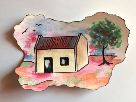 cut out painting and burn edges