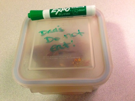 Dry Erase Marker to Label Leftovers